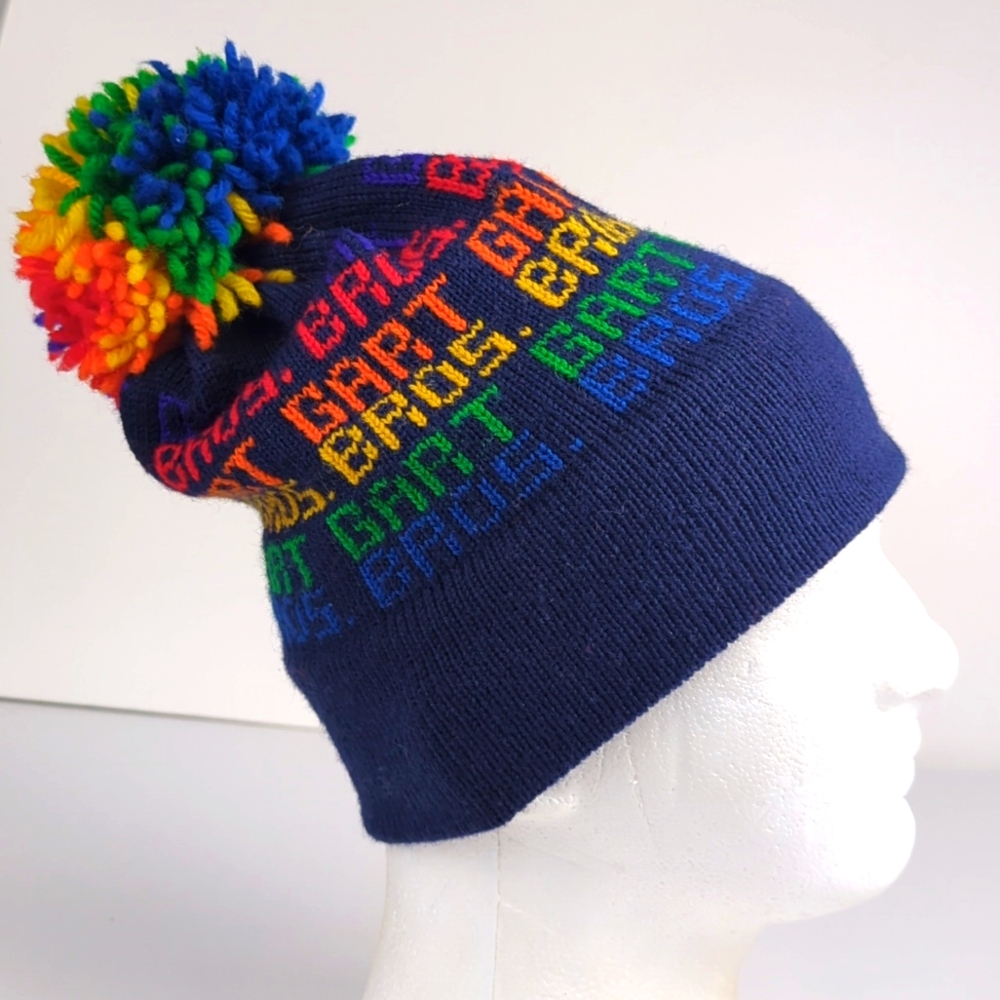 VINTAGE 70s The Mountain Lid Pom Pom Knit Sweater Cap